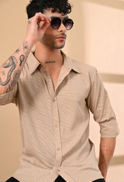 BEIGE ZEBRA PRINTED SHIRT