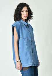 Half-Sleeve Zip-Up Jacket