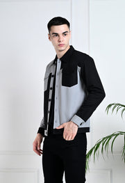 GREY AND BLACK OVERSHIRT BY OFFMINT
