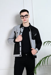 GREY AND BLACK OVERSHIRT BY OFFMINT