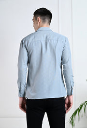 Sky-Blue Club Wear Shirt By-offmint