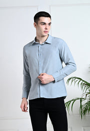 Sky-Blue Club Wear Shirt By-offmint