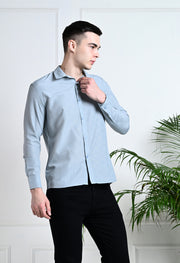 Sky-Blue Club Wear Shirt By-offmint