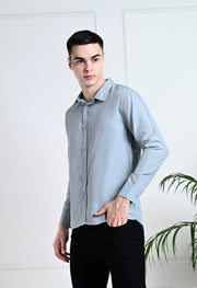 Sky-Blue Club Wear Shirt By-offmint