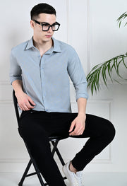 Sky-Blue Club Wear Shirt By-offmint