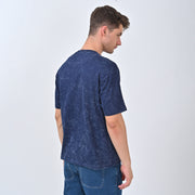 Midnight Acid-Wash Oversized T-shirt