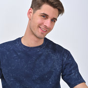 Midnight Acid-Wash Oversized T-shirt