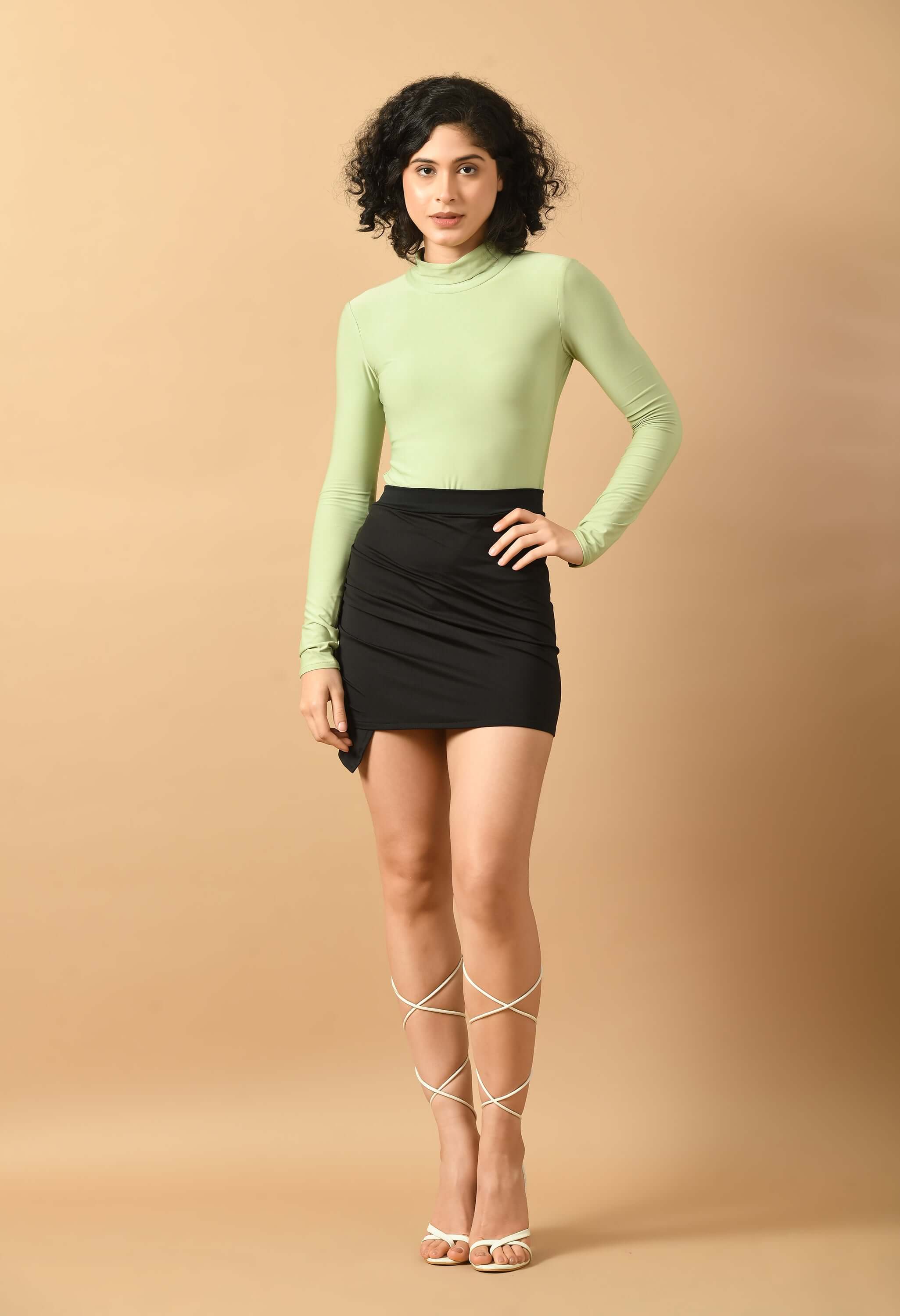 Sassy High-Waisted Slit Skirt by offmint