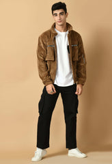 Brown Corduroy Jacket By Offmint