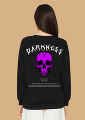 Darkness printed black color sweatshirt  by offmint