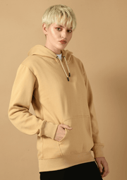 Don't fear printed women's beige hoodie 