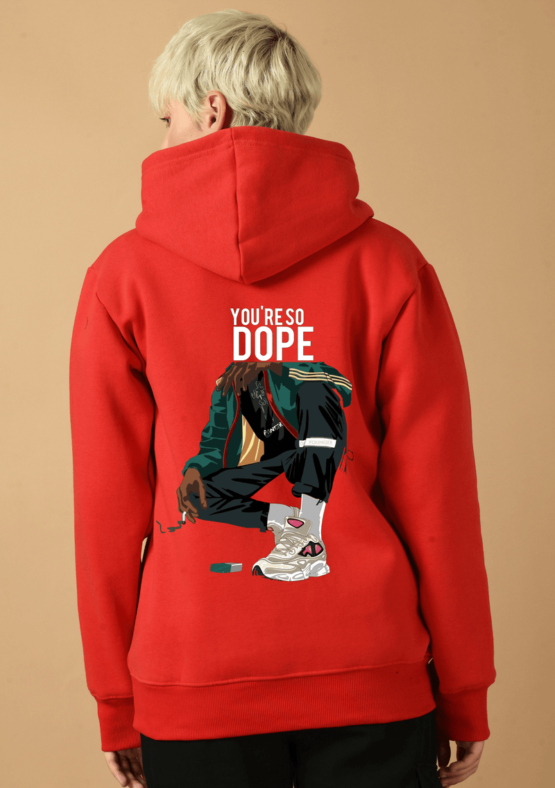 Dope Printed Red Hoodie By Offmint