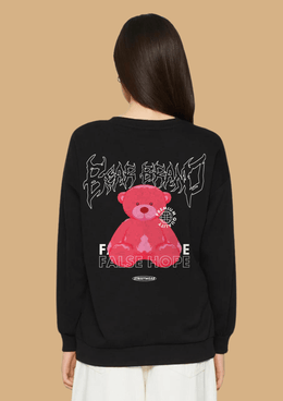 False hope printed black color sweatshirt by offmint