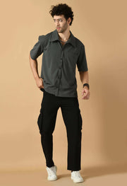 Grey color overshirt by offmint