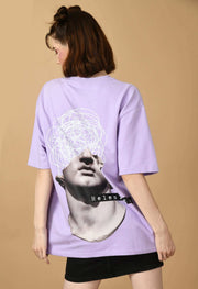Helenistik lavender color oversized t-shirt
