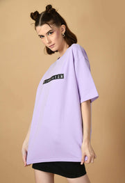 Helenistik printed lavender color oversized t-shirt 
