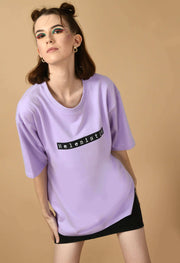 Helenistik printed lavender oversized t-shirt