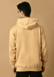 Hustle printed beige color hoodie 