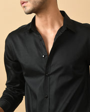 Wings Printed Black Shirt By Offmint