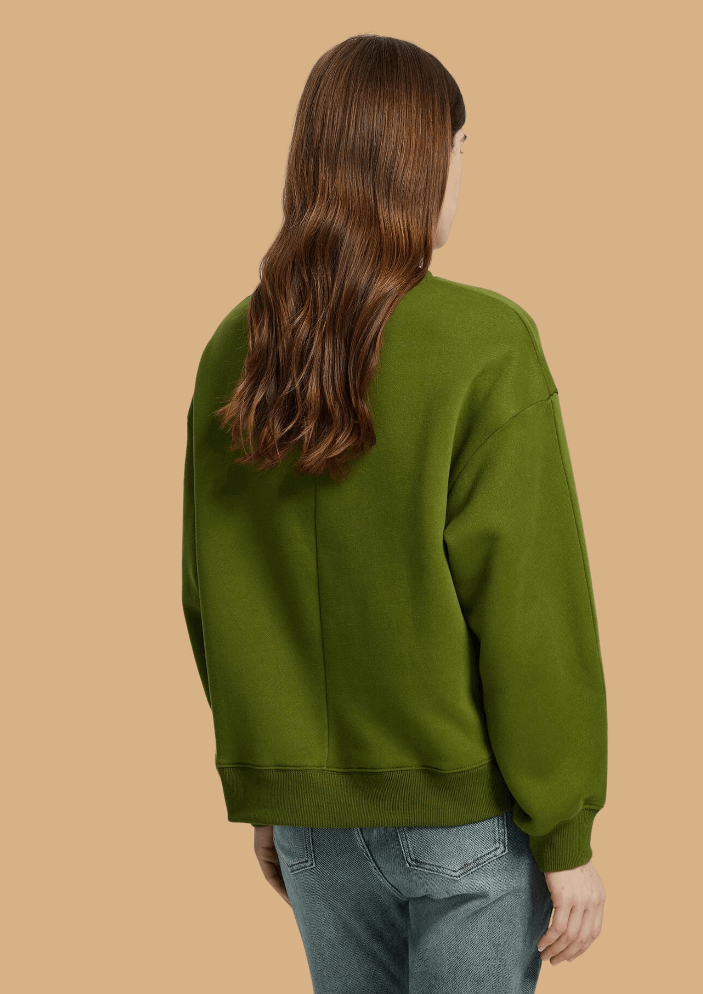 I see you printed olive green color sweatshirt 