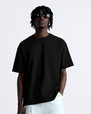 Eternity Printed Black Oversized T-Shirt By Offmint