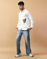 Black Panther Printed White ClubWear Shirt By Offmint