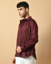 Snake Printed Maroon Shirt By Offmint