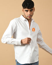 Gohan Printed White ClubWear Shirt By Offmint