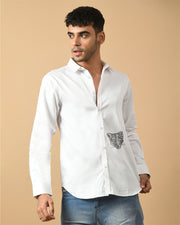 Black Panther Printed White ClubWear Shirt By Offmint