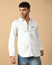 Nasa Printed White ClubWear Shirt By Offmint