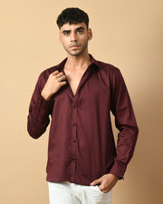 Snake Printed Maroon Shirt By Offmint