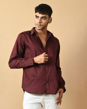 Snake Printed Maroon Shirt By Offmint