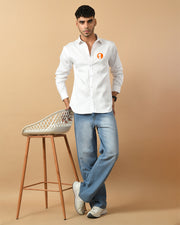 Gohan Printed White ClubWear Shirt By Offmint