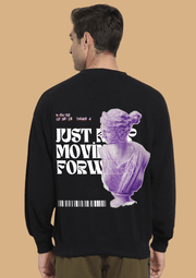 Just keep moving forward printed men's sweatshirt by offmint