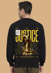 Justice printed black color sweatshirt by offmint