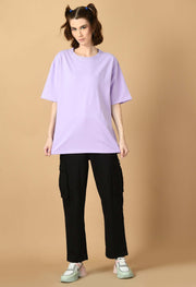 Lavender oversized plain t-shirt by offmint