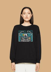 Love till death printed black color sweatshirt by offmint