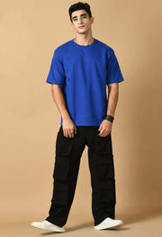Men's oversized blue t-shirt 