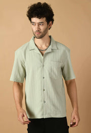 Mint green color bubble shirt 