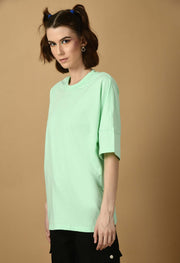 Mint green color oversized t-shirt