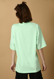 Mint green color women's oversized t-shirt