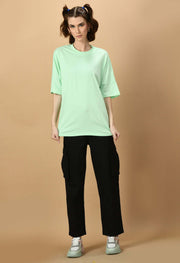 Mint green women's oversized t-shirt