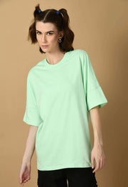 Mint green women's oversized t-shirt by offmint