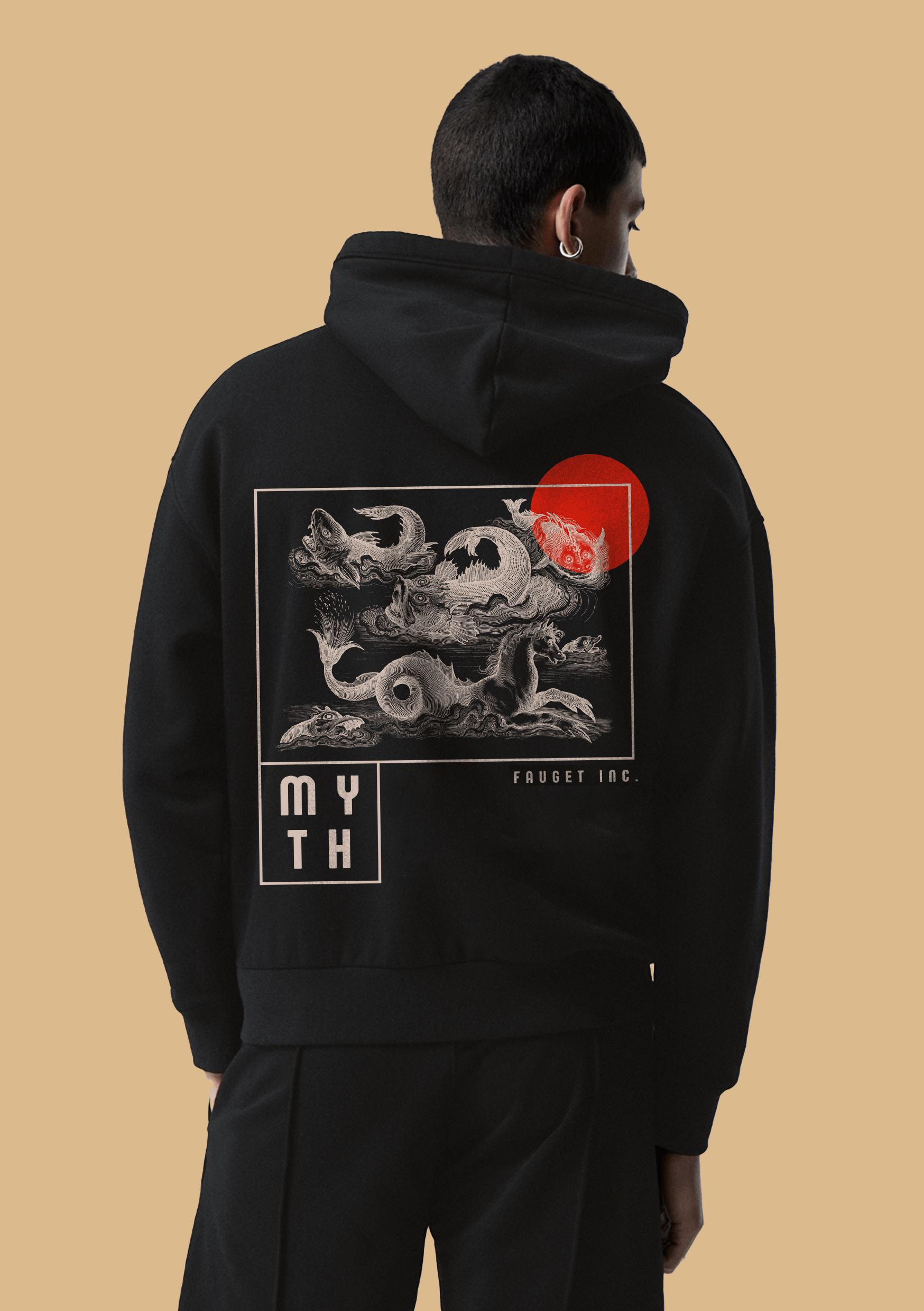 Myth printed black color sweatshirt by offmint