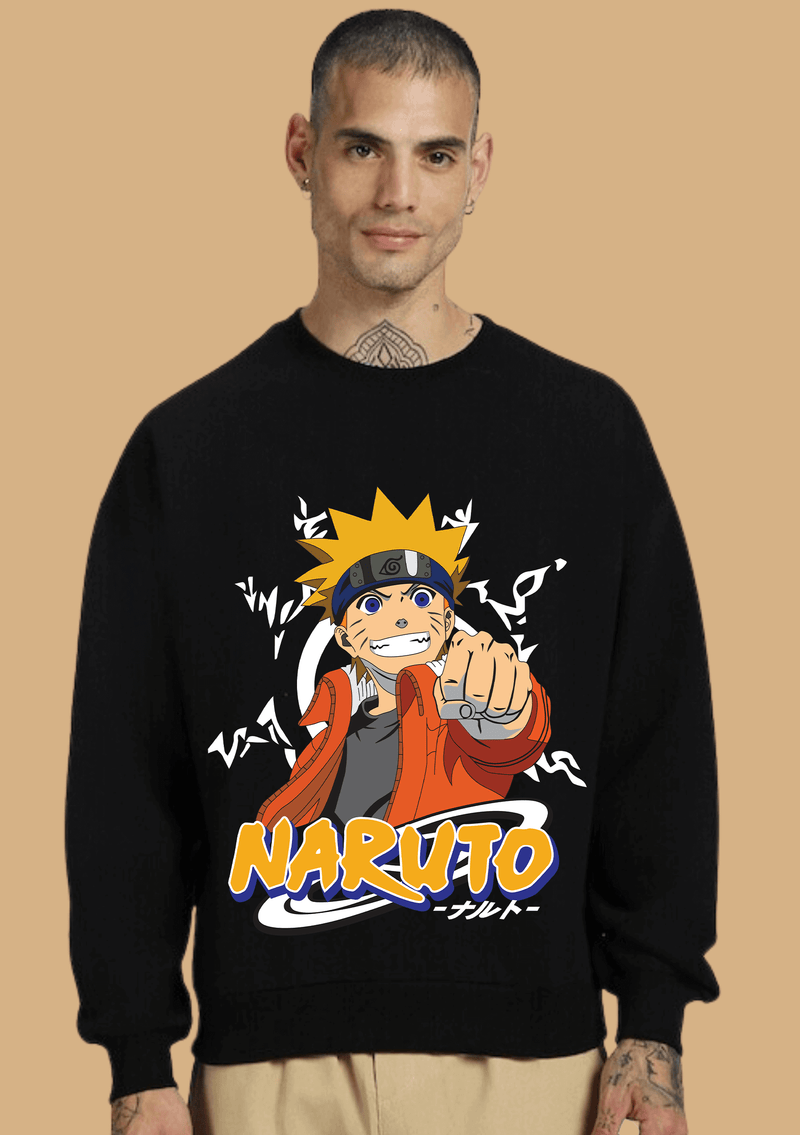 Naruto Printed Black Sweatshirt By Offmint