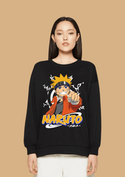 Naruto printed black color sweatshirt by offmint