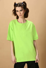 Neon green women's oversized t-shirt by offmint