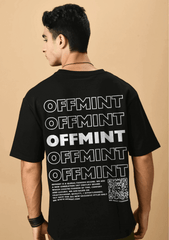 Offmint printed black oversized t-shirt by offmint
