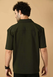 Olive green men's overshirt by offmint
