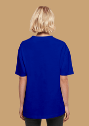 Pigeon printed blue oversized t-shirt by offmint